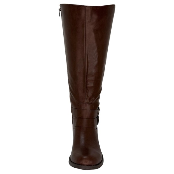 Style & Co Maliaa Brown Faux Leather Wide Calf Knee High Womens Boots Size 6M - Picture 6 of 13